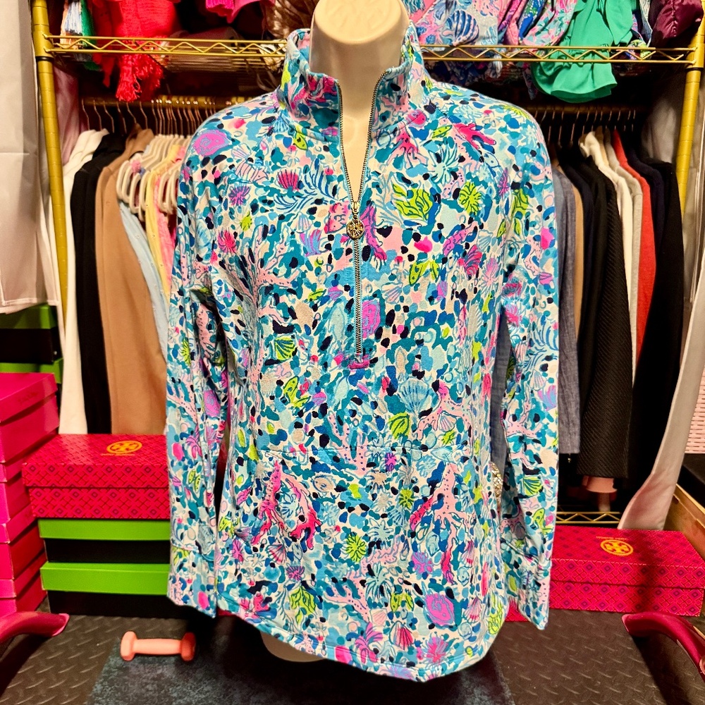 Lilly Pulitzer Skipper Popover - Multi Dive Bar (Size XS)